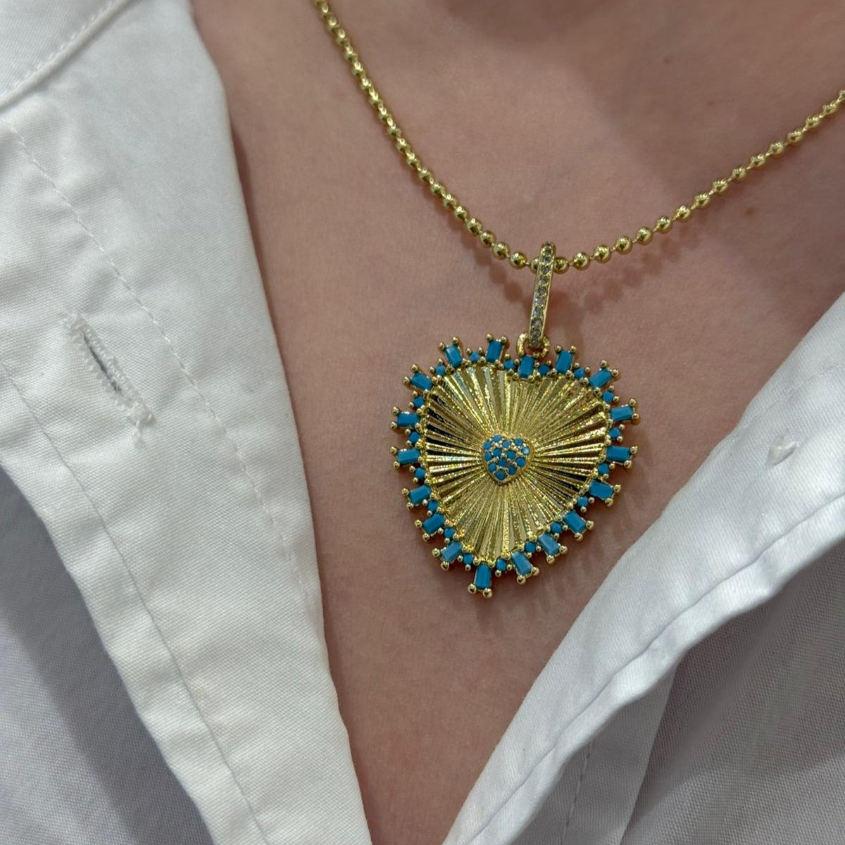 Collar Corazón Circonias