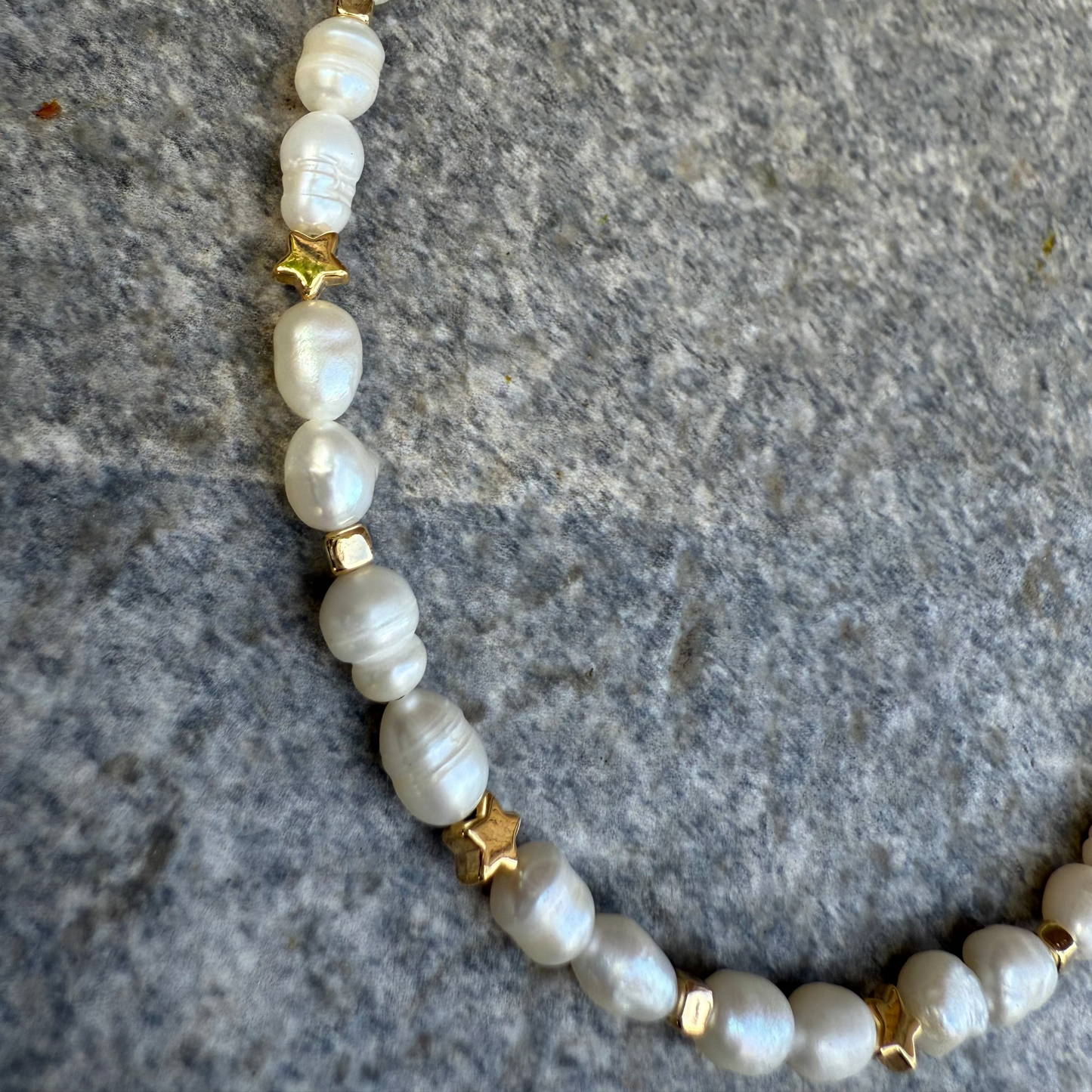 Collar Perlas y Estrellas