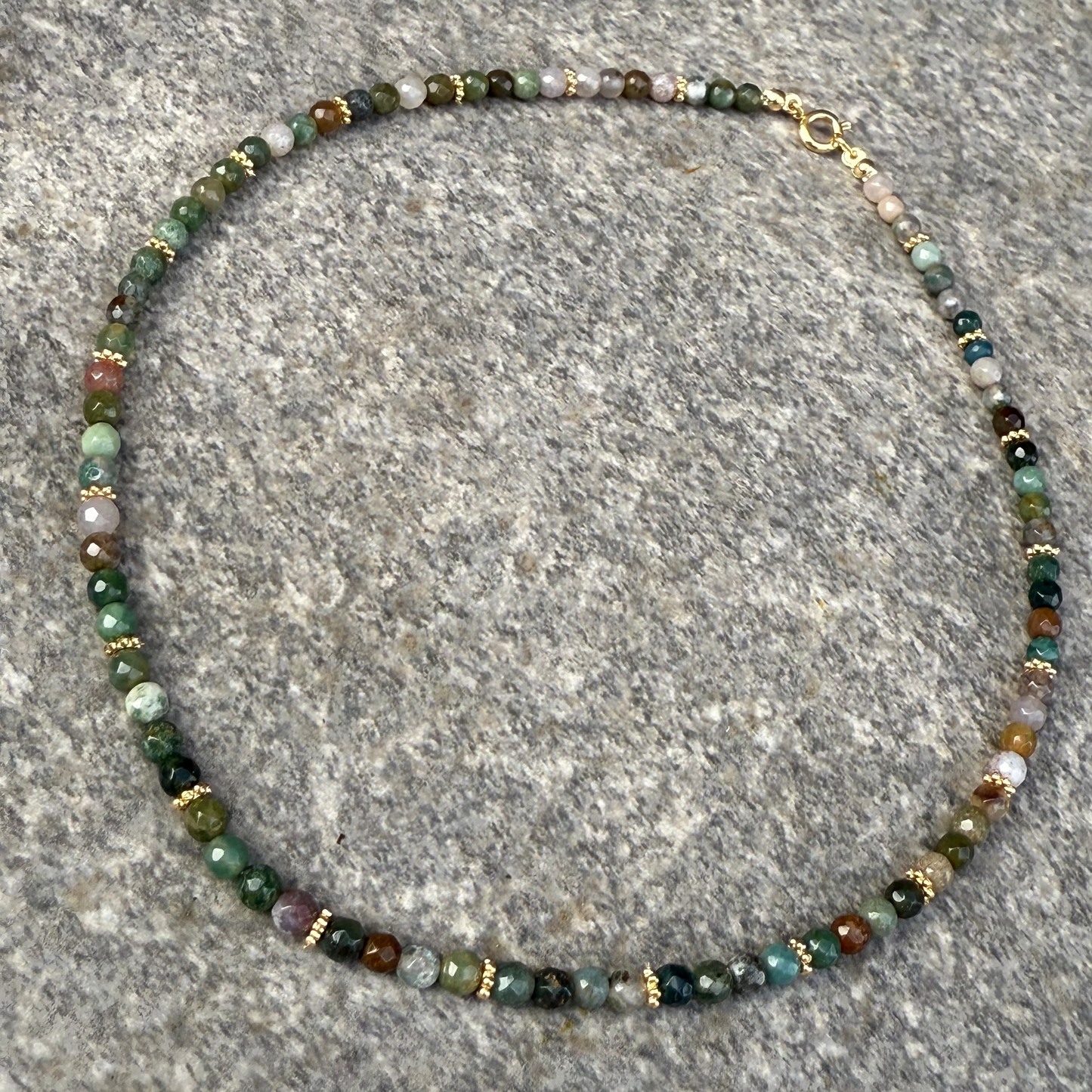 Collar Ágata de la India Facetada