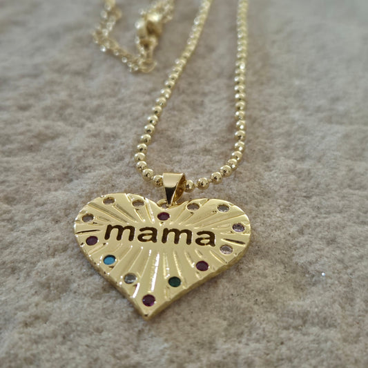Collar Corazón Mamá