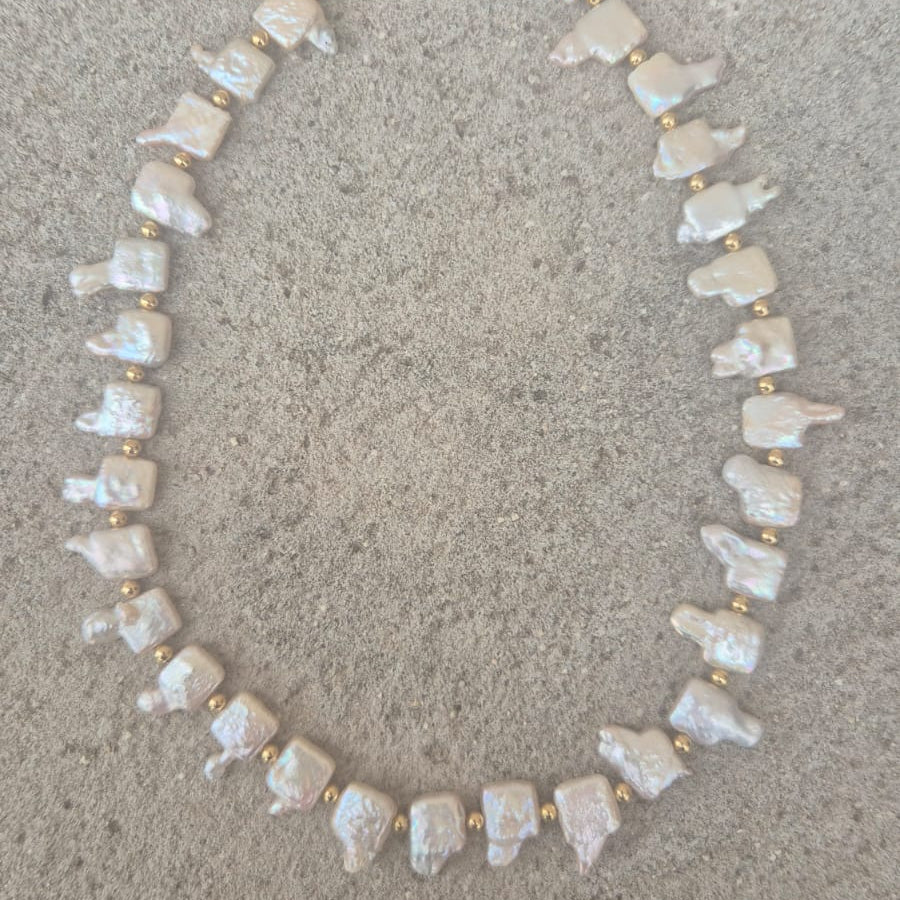 Collar Perla Barroca y Goldfilled