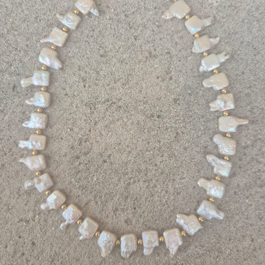Collar Perla Barroca y Goldfilled