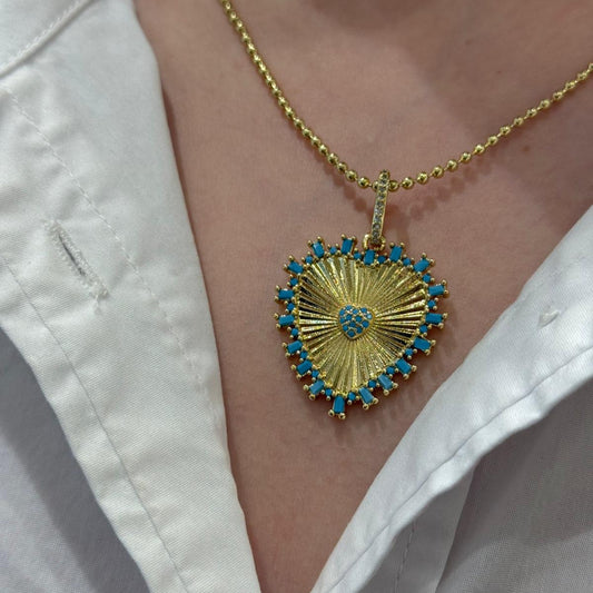 Collar Corazón Circonias