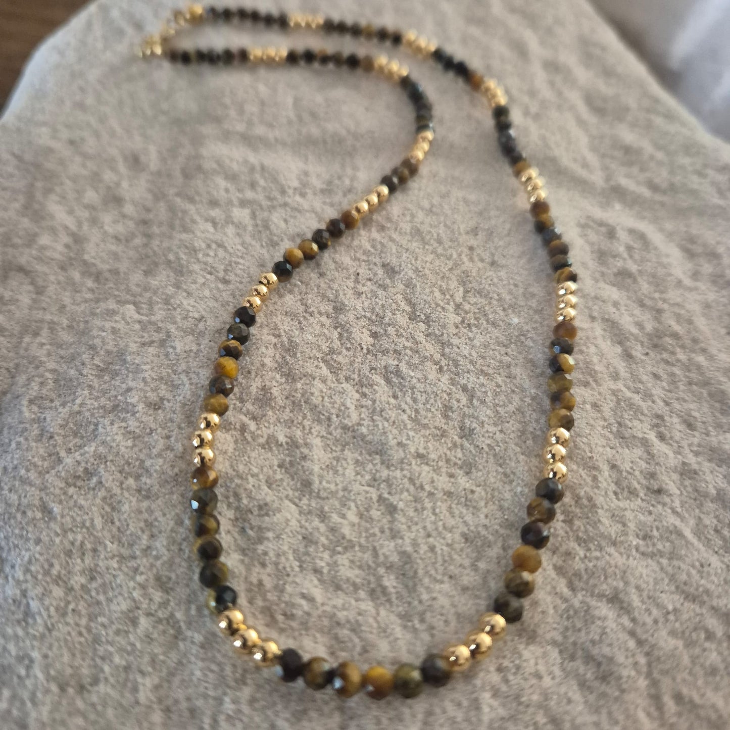 Collar Ojo de Tigre Facetado