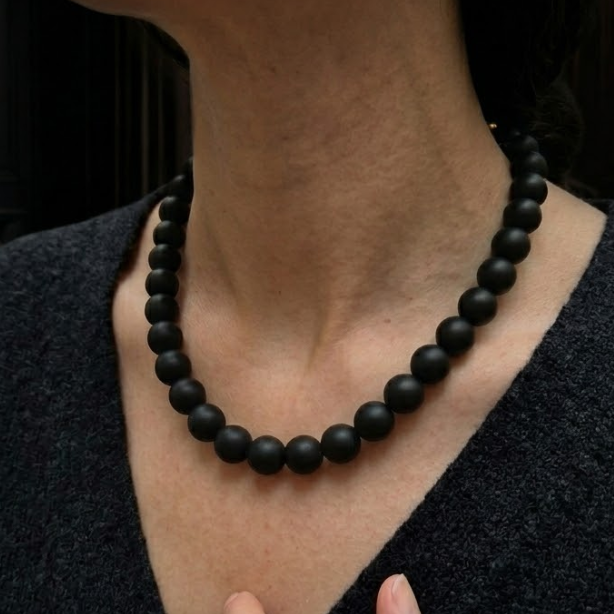 COLLAR AGATA NEGRA