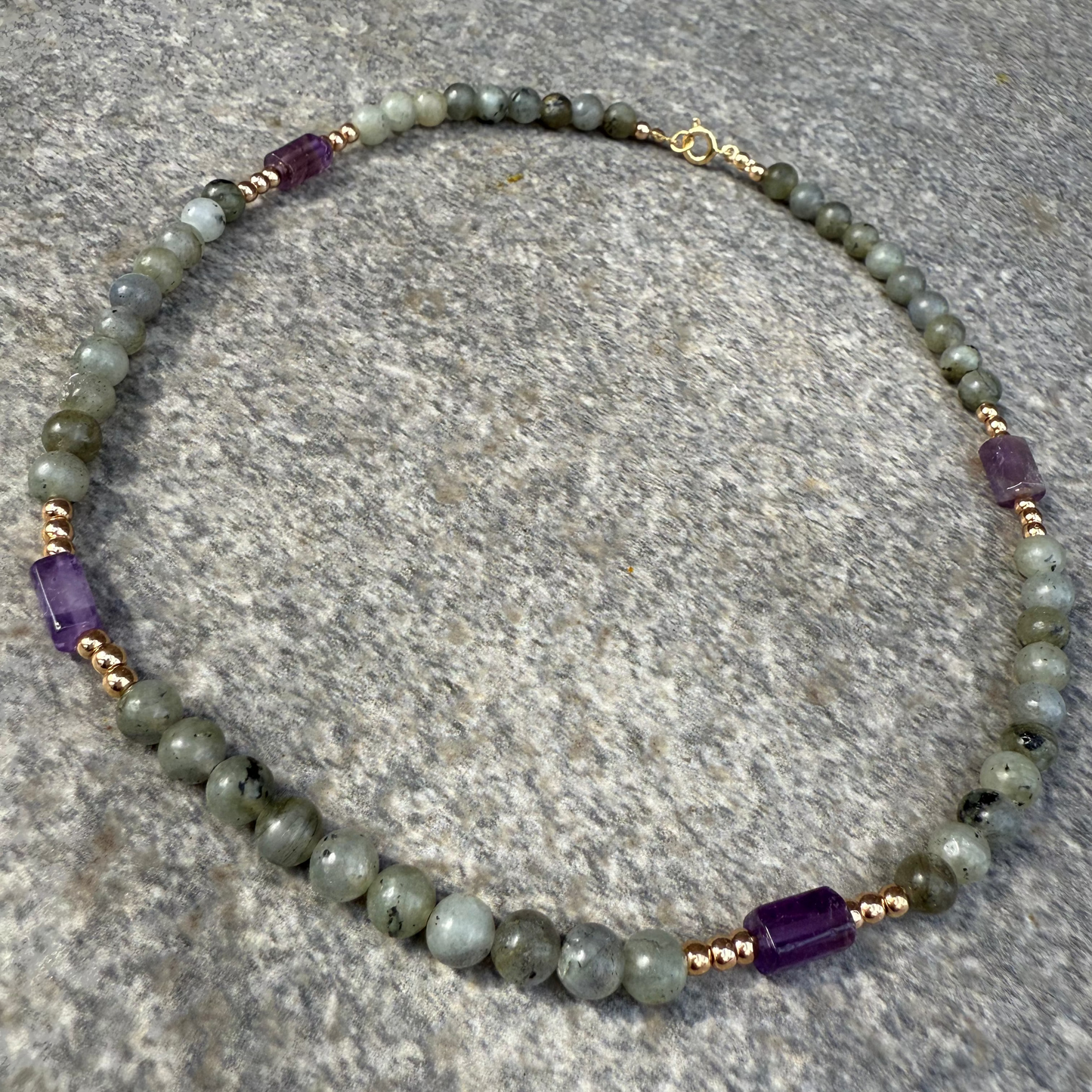 Collar Labradorita - Amatista