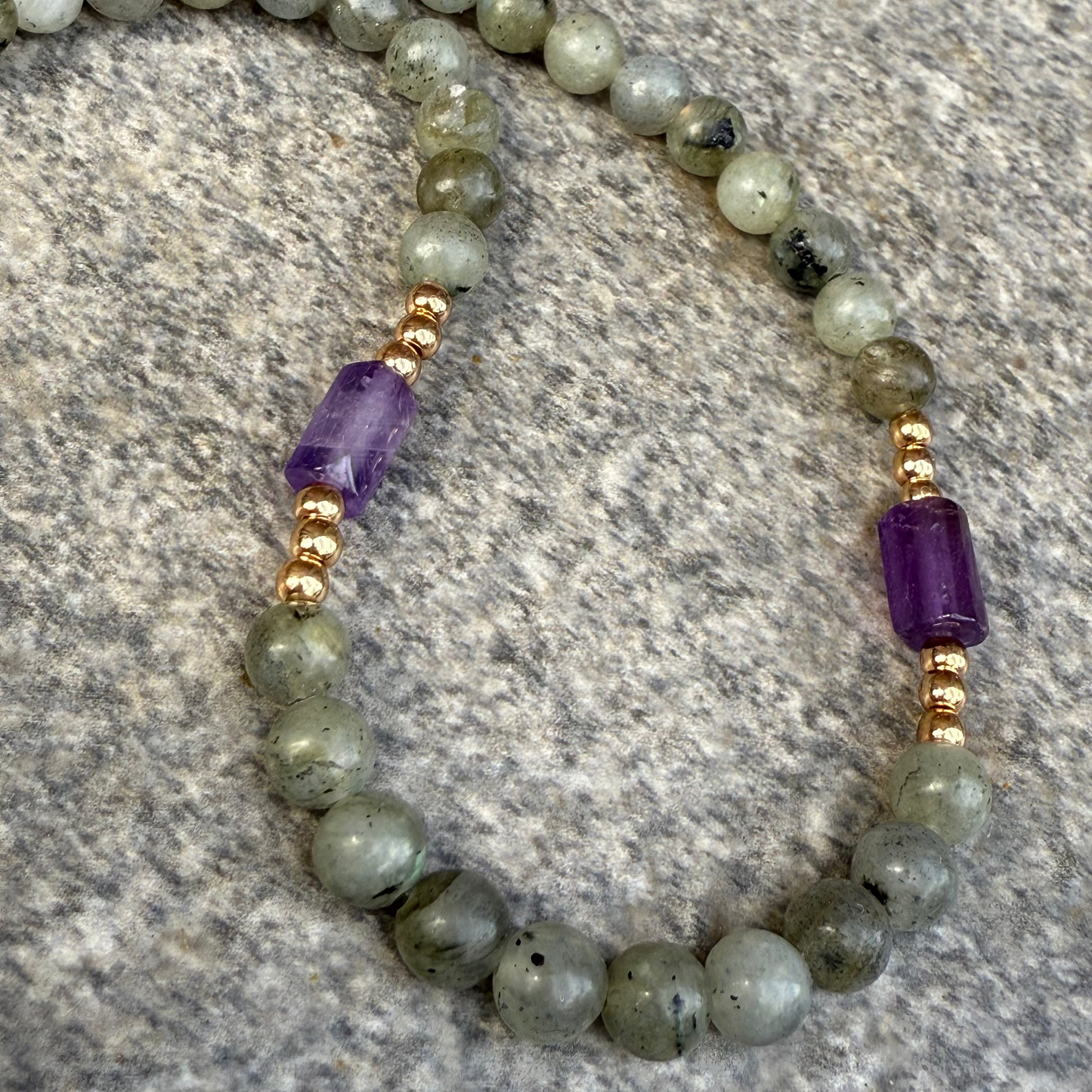 Collar Labradorita - Amatista