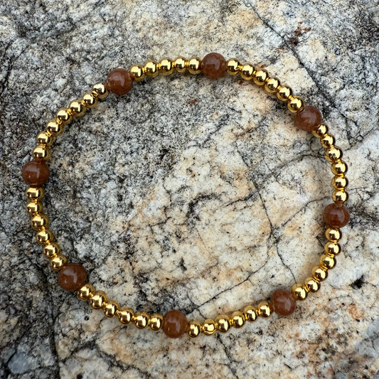 Pulsera Goldfilled Jade Moca