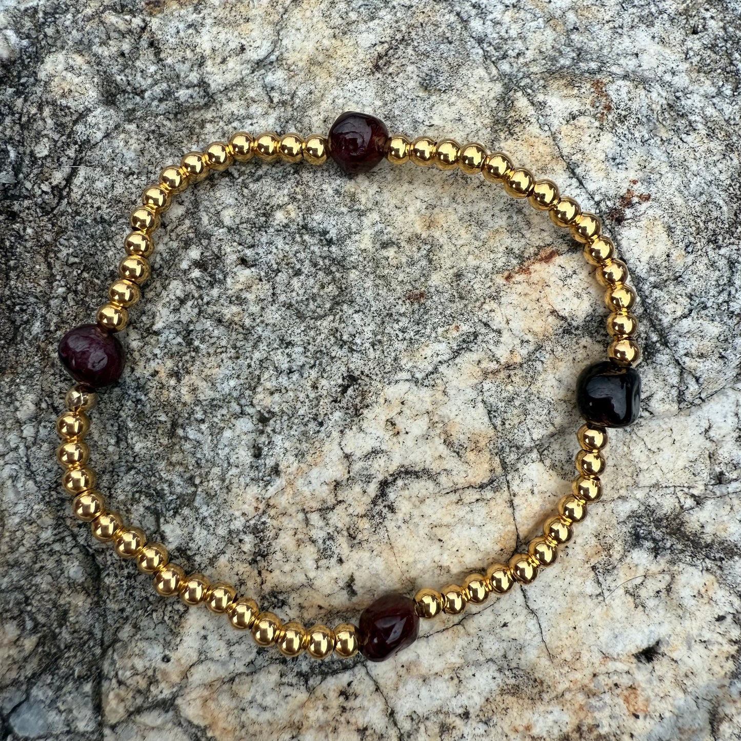 Pulsera Goldfilled Granate