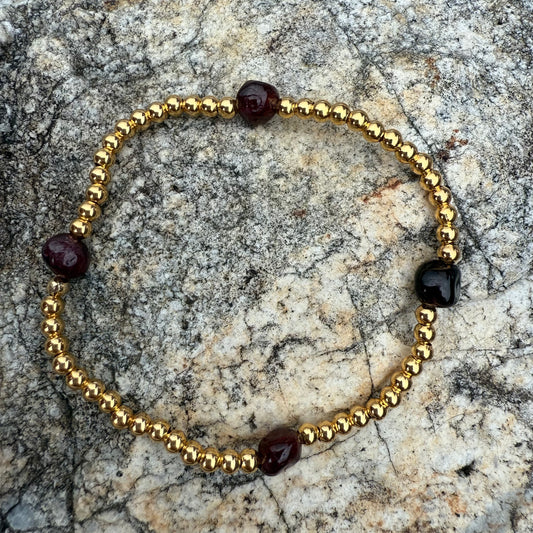 Pulsera Goldfilled Granate