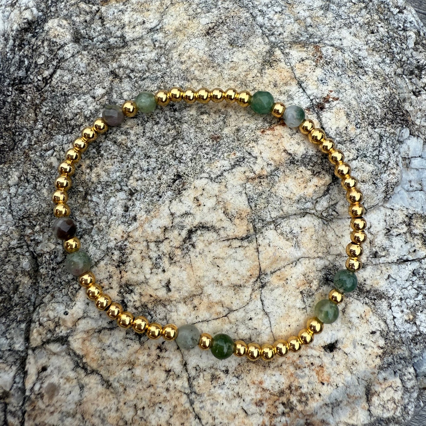 Pulsera Goldfilled Ágata de la India
