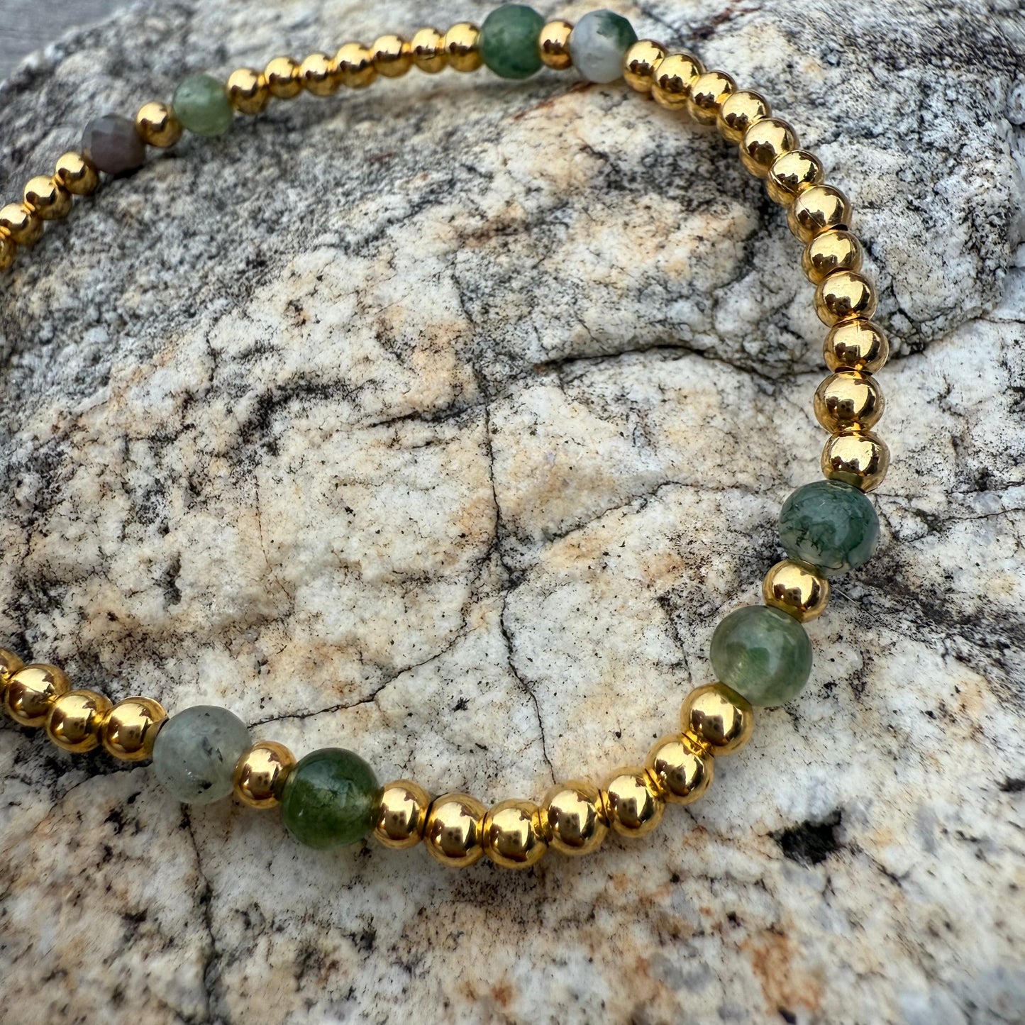 Pulsera Goldfilled Ágata de la India