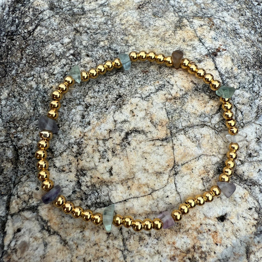 Pulsera Goldfilled Fluorita