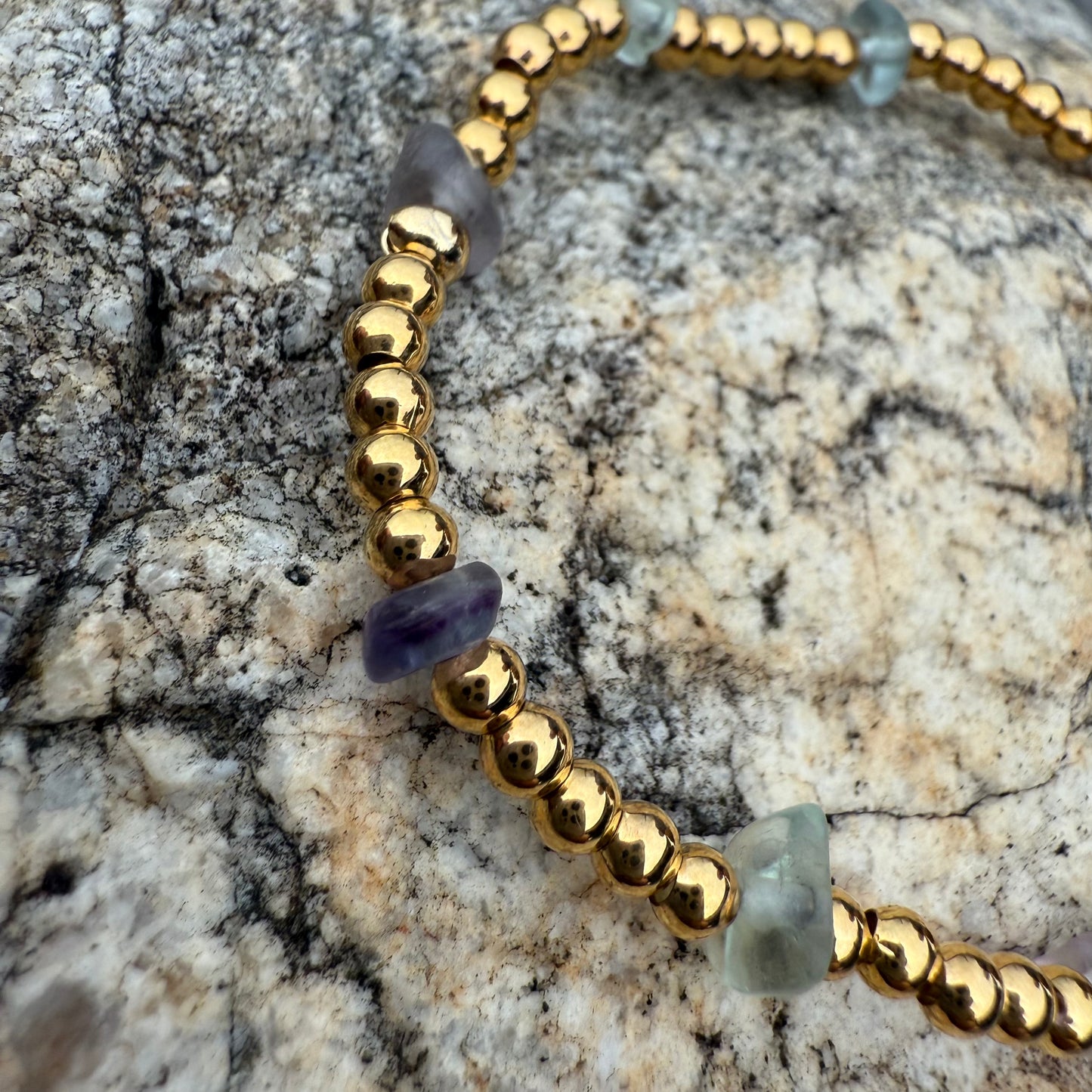 Pulsera Goldfilled Fluorita