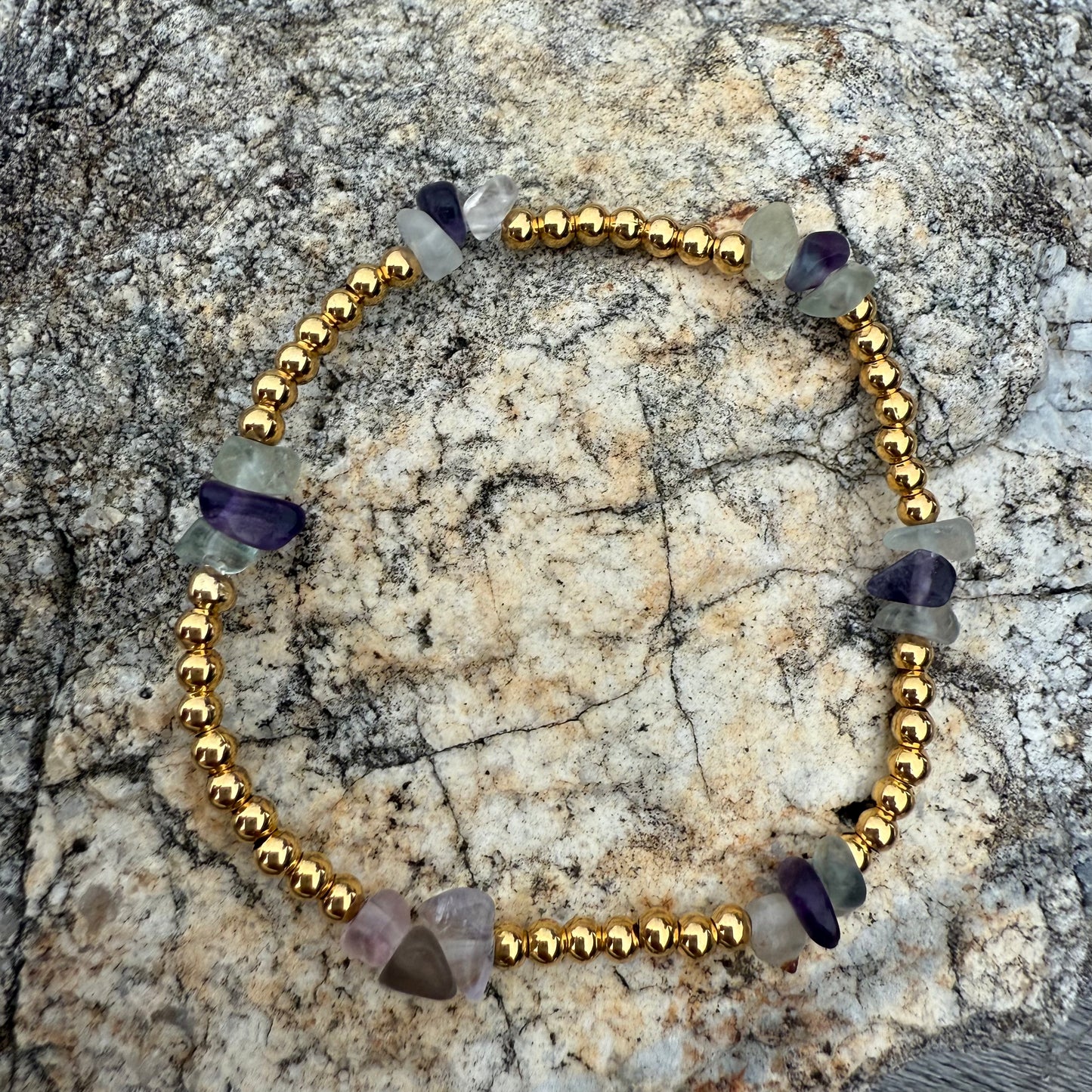 Pulsera Goldfilled Fluorita