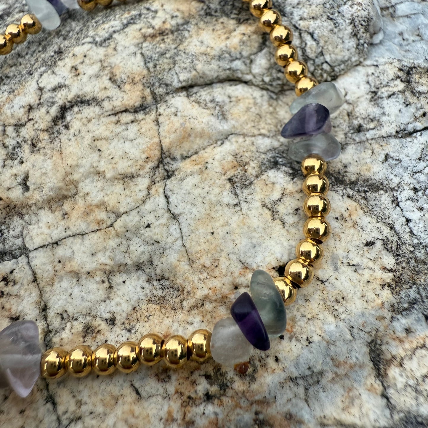 Pulsera Goldfilled Fluorita