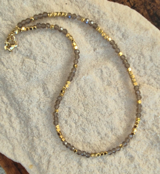 Collar Hematite - Cristal Checo